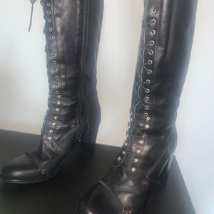 CHARLES DAVID - Lace Up Griot Regiment Boots